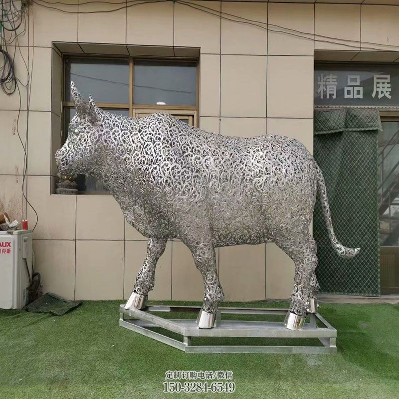 大型镂空牛雕塑 户外网格雕塑摆放制作 广场雕塑供求 大型镂空牛雕塑 户外网格雕塑摆放制作 广场雕塑供求